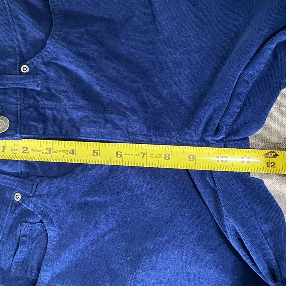 St. John's Bay Corduroy Flare Jeans Women's 4 Mid Rise Blue Casual Pants - Picture 9 of 12